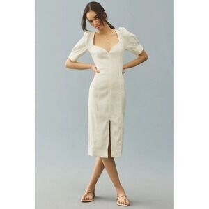 Anthropologie Pilcro‎ Sweetheart Zip-Front Column Midi Dress Womens LP Fall Boho